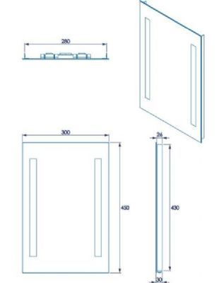 CROYDEX MALHAM ILLUMINATED BATTERY OPERATED MIRROR, MM730100E *SPECIAL OFFER* CROYDEX MALHAM ILLUMINATED BATTERY OPERATED MIRROR, MM730100E *SPECIAL OFFER*